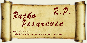 Rajko Pisarević vizit kartica